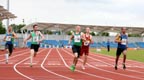 158 Andrew Robertson (Sale) wins the senior 100 metres, Northern Championships, Sport City, Manchester